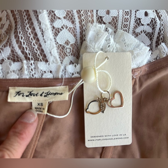 For Love and Lemons Coquette Lace boho/bohemian midi/mini dress. XS NWT - Picture 6 of 10